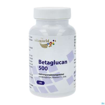 Betaglucan Kapseln 500mg +vitamin C Zink Vegan Vita World 90st, A-Nr.: 4836215 - 02