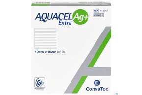 Wundauflagen Aquacel Ag+/extra +verstaerkungsfasern 10x 10cm 41356 10st, A-Nr.: 4262205 - 01