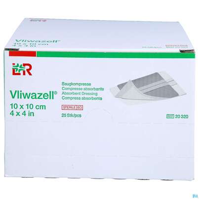 Vliwazell Saugkompresse Steril 10x 10cm 25st, A-Nr.: 0666035 - 01