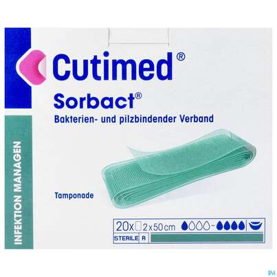 Tamponaden Cutimed/sorbact Ribbon 2x 50cm Nr 72 20st, A-Nr.: 2996073 - 01