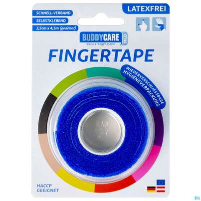 Tape Buddycare Med Finger Latexfrei Flexibel Kohaesiv. 2,5cmx 4,5m Blau 1st, A-Nr.: 4781129 - 01