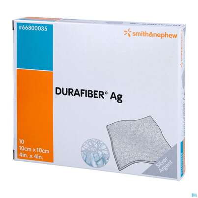 Wundverband Durafiber/ag Antimikrobiell 10x10cm 66800 10st, A-Nr.: 3815889 - 04