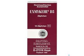 Exmykehl D 3 Suppositorium 10st, A-Nr.: 1997188 - 01