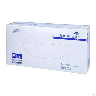 Untersuchungshandschuhe Peha/soft/puderfrei Nitrile Unsteril Fino M 150st, A-Nr.: 3836532 - 02