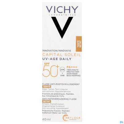 Sonnenprodukte Vichy/capital Soleil Gesichtscreme Uv-age Lsf50+ Getoent Tt He 40ml, A-Nr.: 5470199 - 01