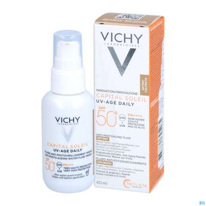 Sonnenprodukte Vichy/capital Soleil Gesichtscreme Uv-age Lsf50+ Getoent Tt He 40ml, A-Nr.: 5470199 - 03