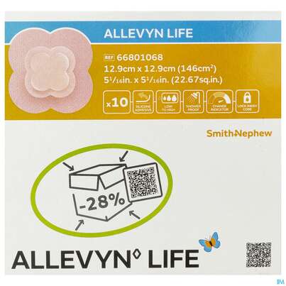 Wundverband Allevyn Life Schaumstoffverb.silikon 12,9x 12,9cm 10st, A-Nr.: 4062386 - 01