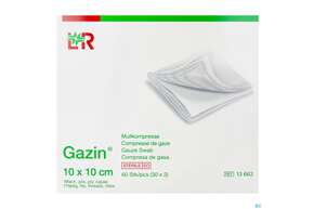 Mullkompressen Gazin Baumw.17faedig Steril 16fach 10x10cm 30x2 60st, A-Nr.: 2384743 - 01