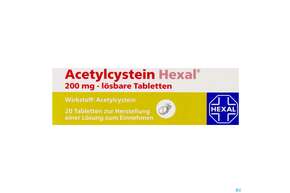 Acetylcystein-hexal Loesbare Tabl 200mg 20st, A-Nr.: 3771672 - 01