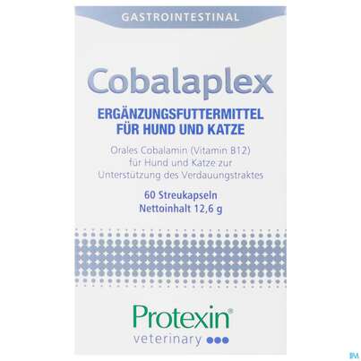 Sie sehen eine Packung Veterinaerprodukte Cobalaplex Kapseln Hund +katze 60st, Produktbild: 01 Veterinaerprodukte Cobalaplex Kapseln Hund +katze 60st, A-Nr.: 4870844 - 01