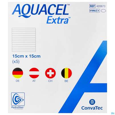 Convatec Aquacel Extra 15x15 Cm, A-Nr.: 3972873 - 01