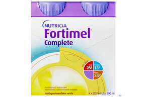 Fortimel/complete 200ml Vitalflasche Vanille 4st, A-Nr.: 3664746 - 01