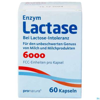 Lactase Enzym/kapseln 6.000 Fcc -pro Natura 60st, A-Nr.: 3973140 - 01