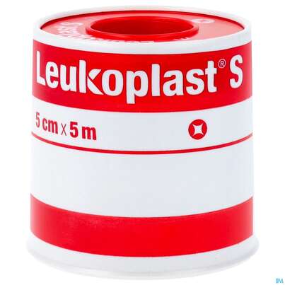 Sie sehen eine Packung Rollenpflaster Leukoplast/s 5mx 5cm 4761600 1st, Produktbild: 01 Rollenpflaster Leukoplast/s 5mx 5cm 4761600 1st, A-Nr.: 1218362 - 01
