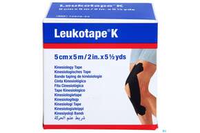 Tape Kinesiologisch Leukotape K 5mx 5cm Schwarz 1st, A-Nr.: 3477346 - 01