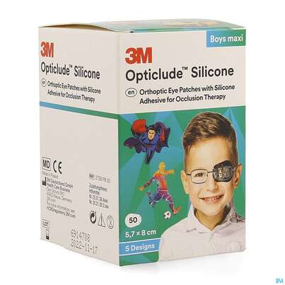 Augenpflaster Opticlude Silicone Boy Maxi 5,7x 8cm 2739pb 50st, A-Nr.: 4531125 - 02