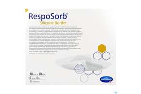 Wundauflagen Resposorb/silicone Border Steril 10x10cm Alt 10st, A-Nr.: 5340918 - 01