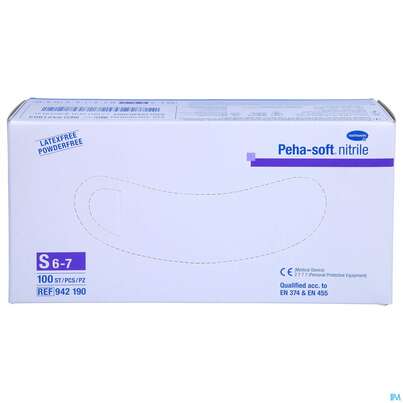 Untersuchungshandschuhe Peha/soft/puderfrei Nitrile Unsteril S 100st, A-Nr.: 3423362 - 01