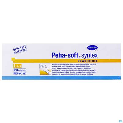 Untersuchungshandschuhe Peha/soft/puderfrei Syntex Unsteril Gross L 94216 100st, A-Nr.: 3700896 - 01