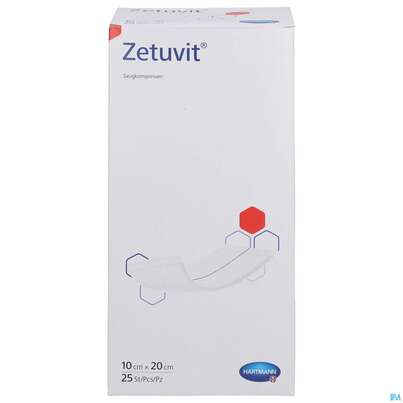 Zetuvit Saugkompressen Steril 10x 20cm 25st, A-Nr.: 1166487 - 01